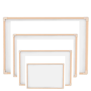 Quadro Branco Moldura em Madeira Lousa + 4 Pincel + Apagador - Vários Tamanhos Escolar