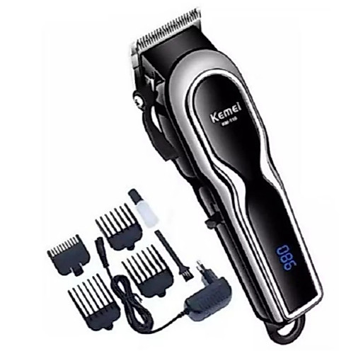 Kemei-119 Maquina De Cortar cabelo Aparador barba barbeador Profissional 110V/220V bivolt