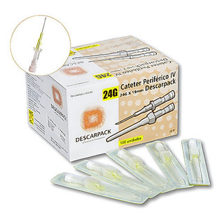 Cateter Amarelo 24g Descarpack Periferico Intravenoso 20uni