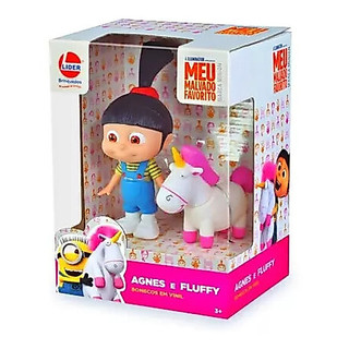 Boneco Vinil Meu Malvado Favorito Agnes e Fluffy - Líder