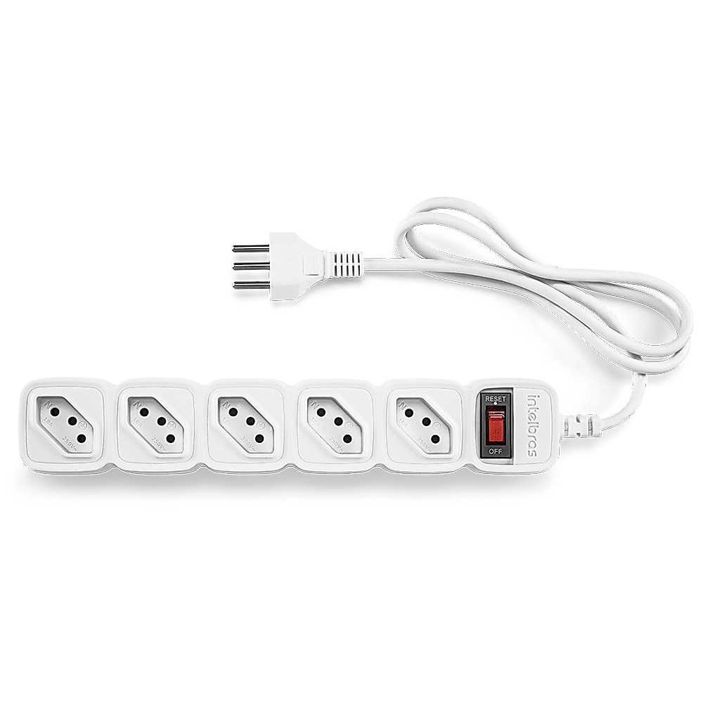 Protetor Eletrônico Intelbras com 5 Tomadas EPE 205 Branco 