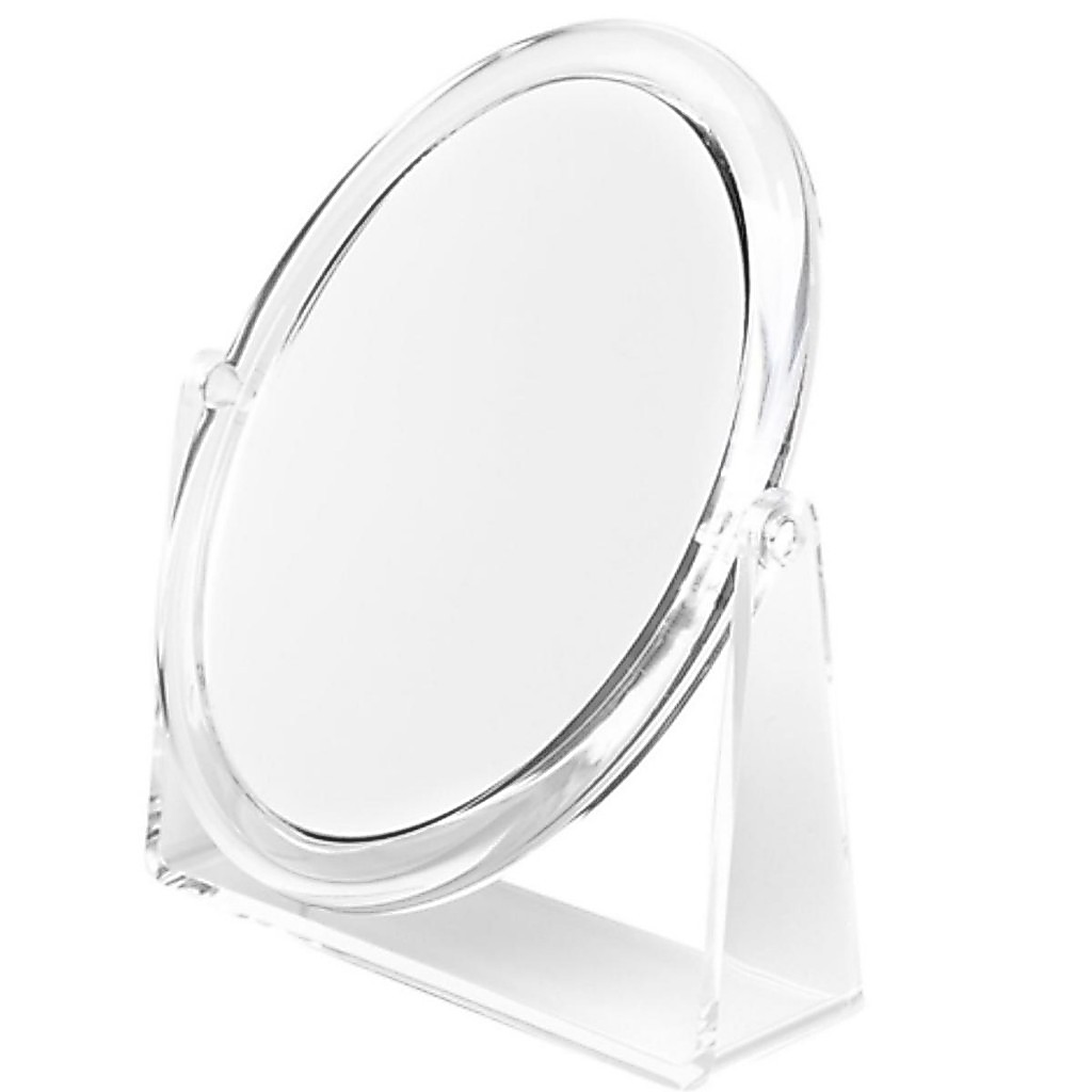 Espelho oval de mesa dupla face para maquiagem RF