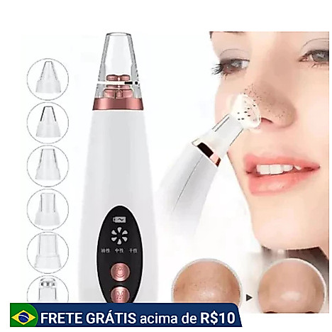 Removedor De Cravos Espinhas Cleaning Sugador Poros Acne Sucção Usb Recarregável   ANG