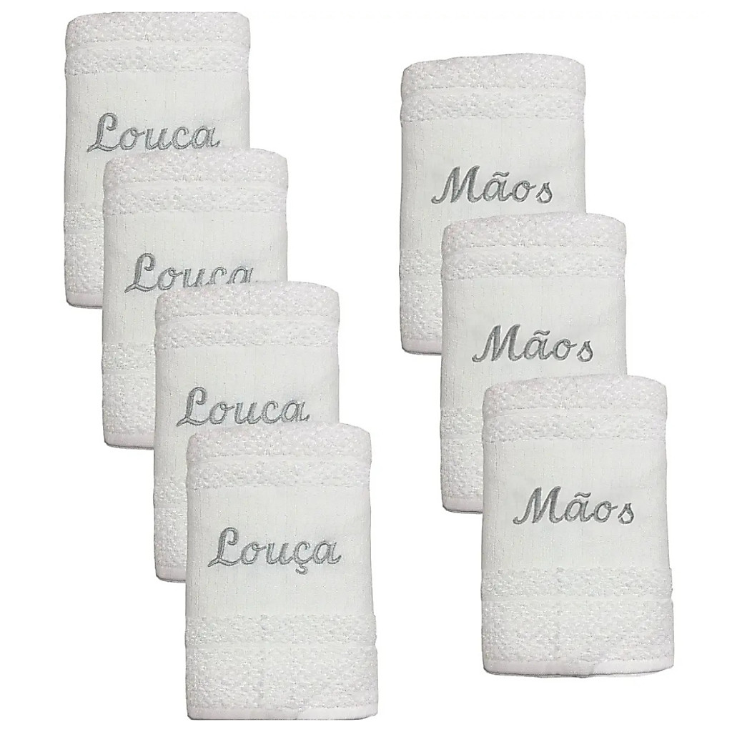 Kit 7 Panos Copa Dohler Atoalhado Louça E Mãos Branco