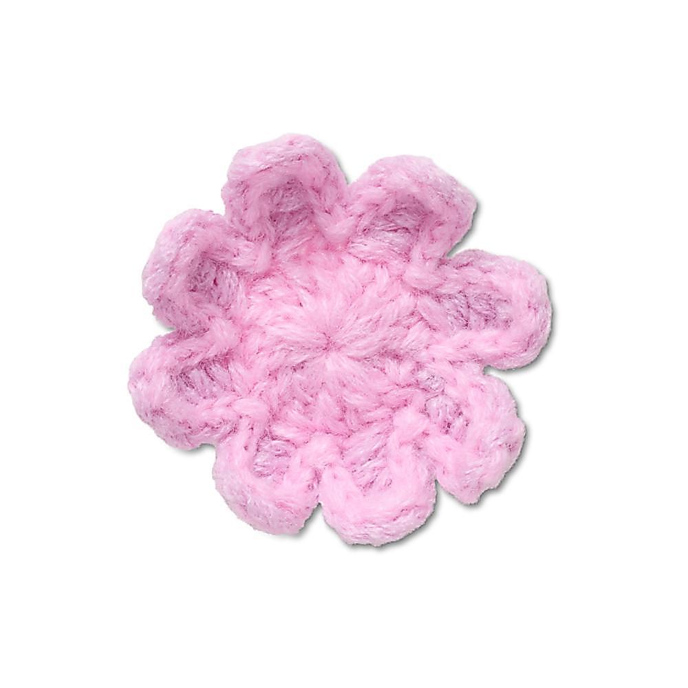JibbitzTM Flor Rosa Claro de Crochê Única