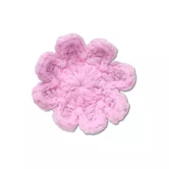 Jibbitz™ Flor Rosa Claro de Crochê Única