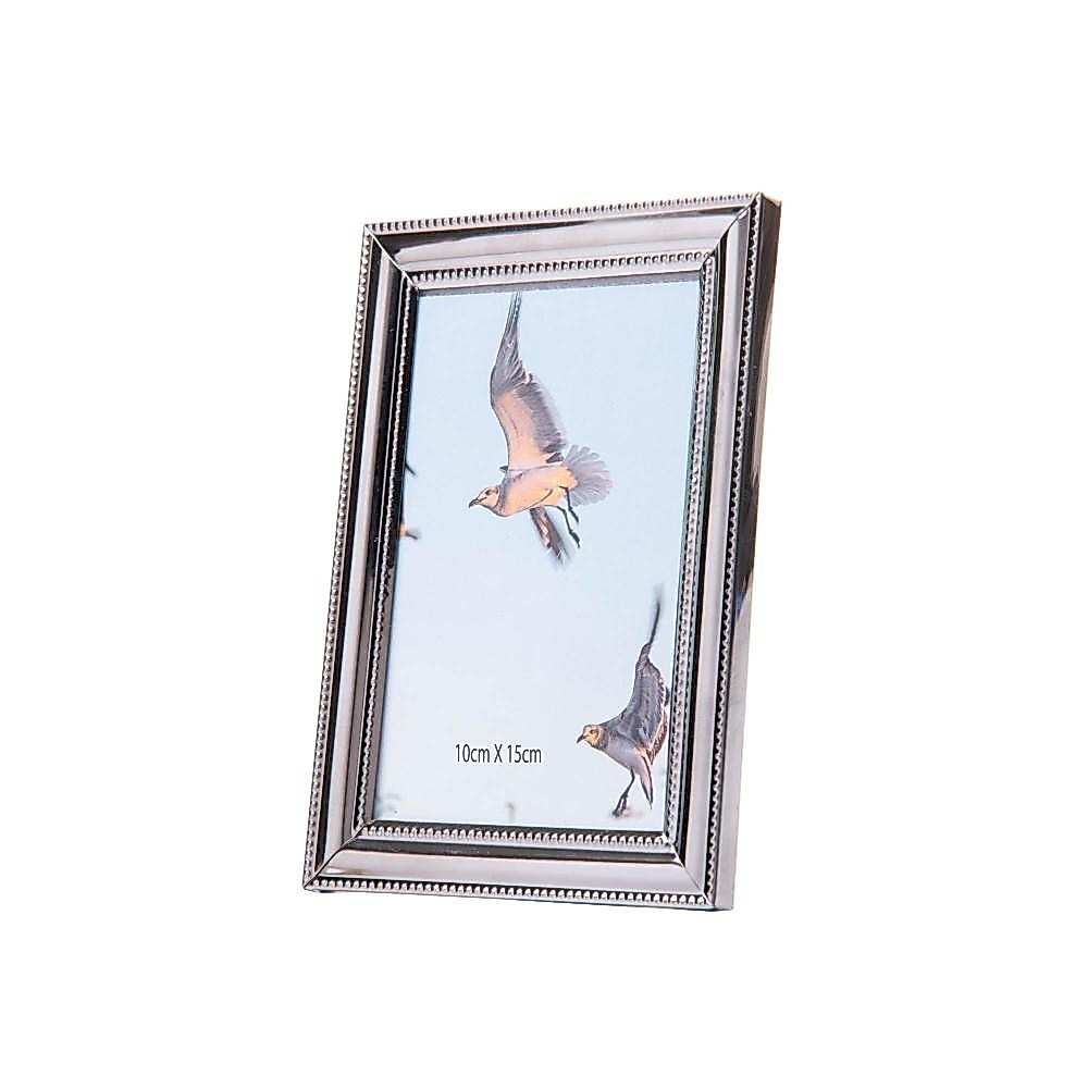 Porta Retrato de Aço Inox Balls Prata 10x15cm Wolff para Foto Decoração Sala Quarto Escritório Mesa Aparador Estante Lar · foto 2