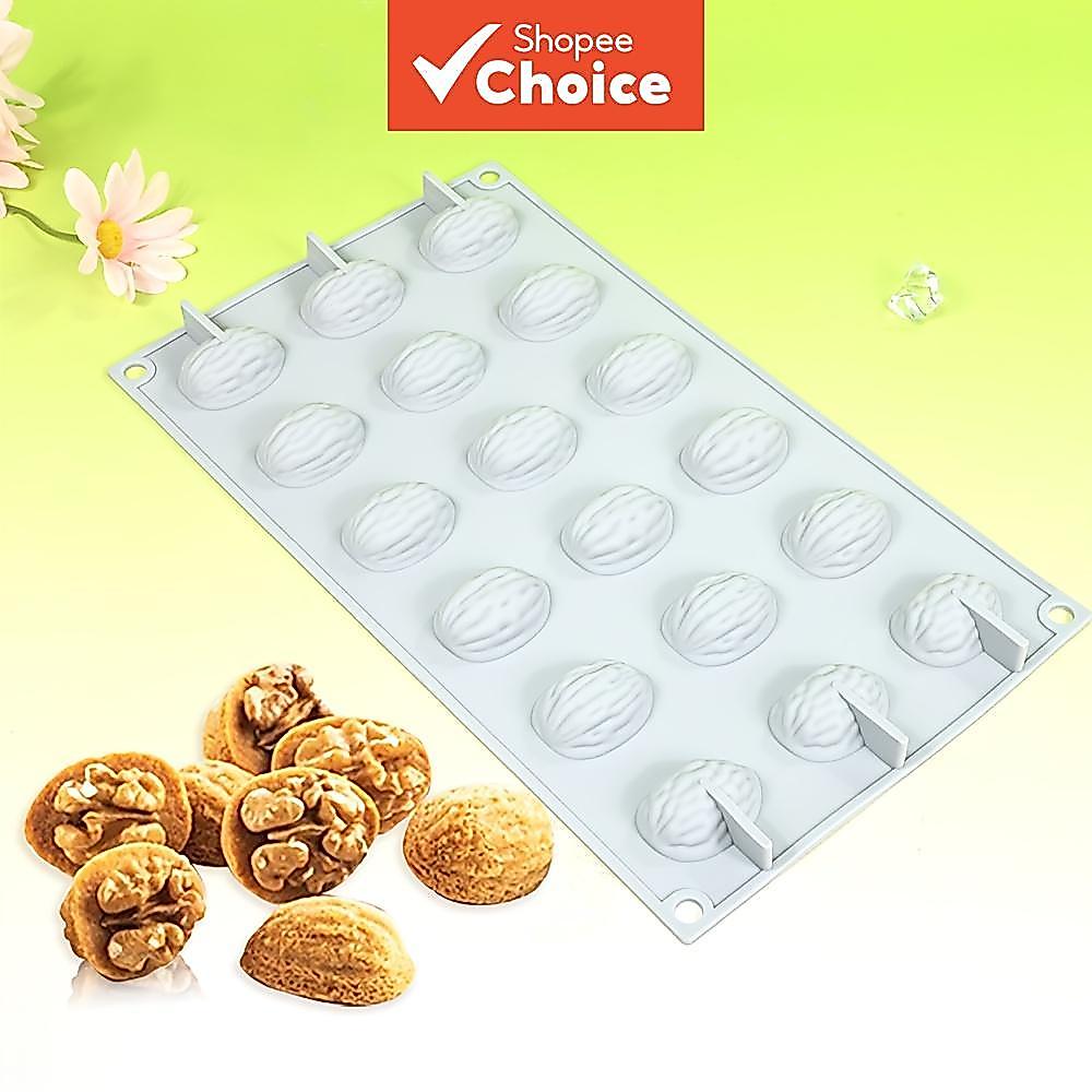 Molde de Silicone em Forma de Nozes, Antiaderente, para Mousse de Chocolate, Doces e Sobremesas
