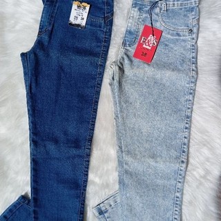 Kit 2 Calças Feminina Cintura Alta Jeans Com Laycra Levanta Bumbum
