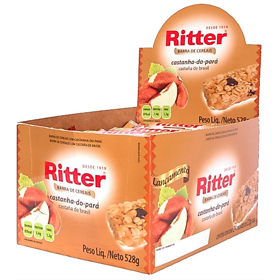 Barra De Cereal Castanha Do Pará Ritter Com 24 Unidades De 22g