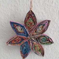 Mandala de jornal p/ decoração