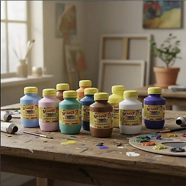 Tinta Guache Escolar Tempera Guache 250ml Radex Cores