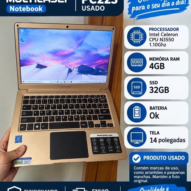 Notebook Usado Dual core,  Intel core i3,i5,i7