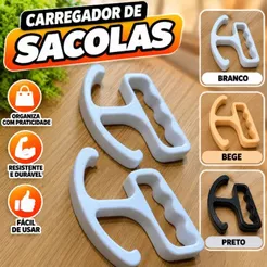 2 Pegadores de Sacola Ergonômico