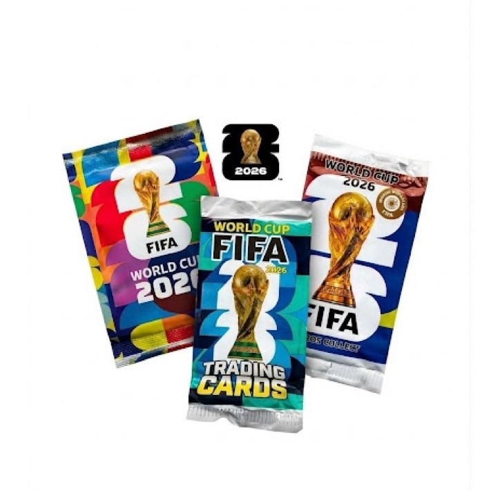 Kit 200 Cards Copa do Mundo Fifa 2026 50 Pacotinhos Fechados Para Bater Bafo Futebol  Trocar Cartas