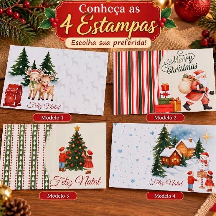 50 Cards Natalinos para Bombons e Chocolates | Lembrancinha de Natal Personalizada — imagem 3 de 3