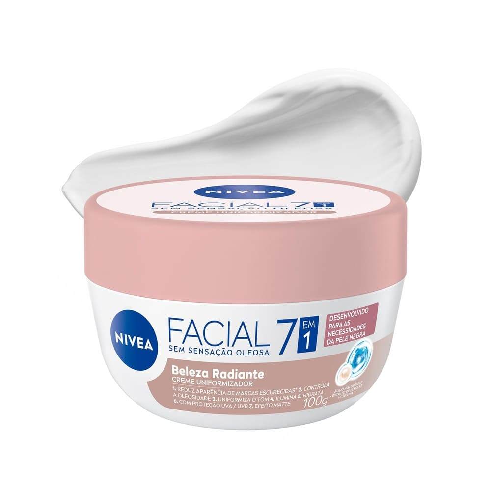 NIVEA Hidratante Facial 7 em 1 Beleza Radiante 100g