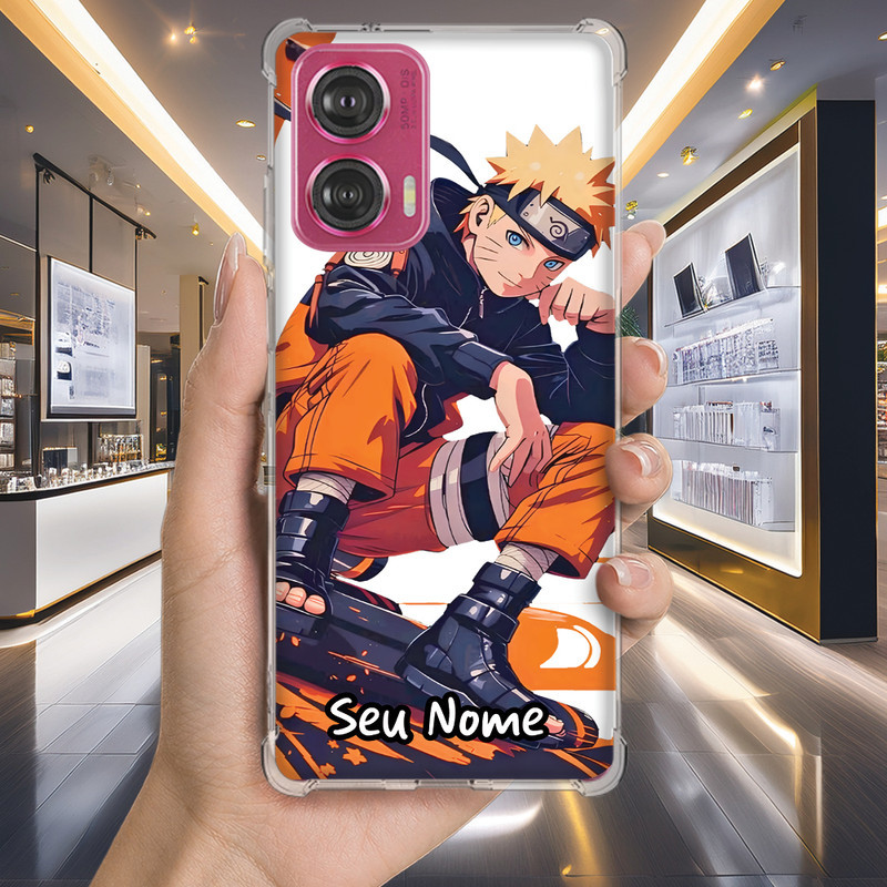 Capa Capinha MOTO G34 G32 G31 G24 G23 G22 G7 POWER G6 E40 E7 Anti-impacto Personalizada anime NARUTO nome (3523)