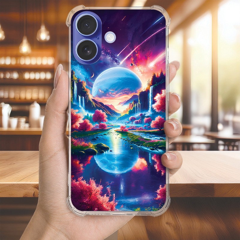Capa Capinha IPHONE 17 PRO MAX 16 15 14 13 Anti-impacto Personalizada espaco SONHO cosmico (4111)