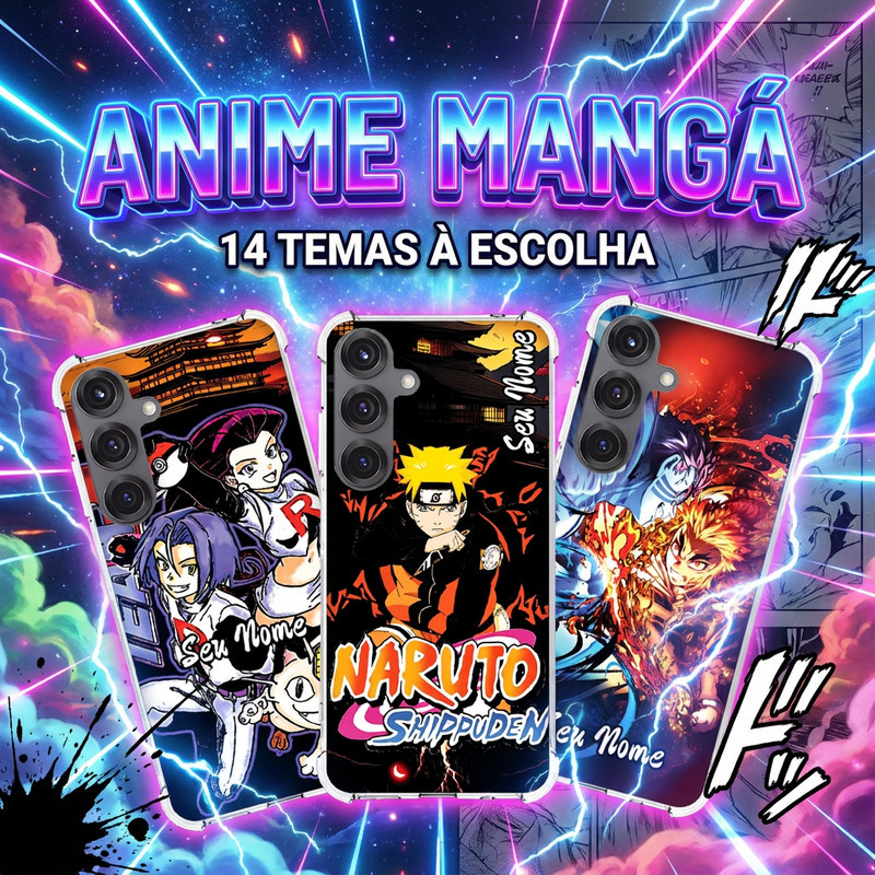 Capa Capinha GALAXY A23 A22 A20 A17 A16 A15 A14 A13 A12 A11 A10 Anti-impacto Personalizada tema ANIME Manga Japones 2