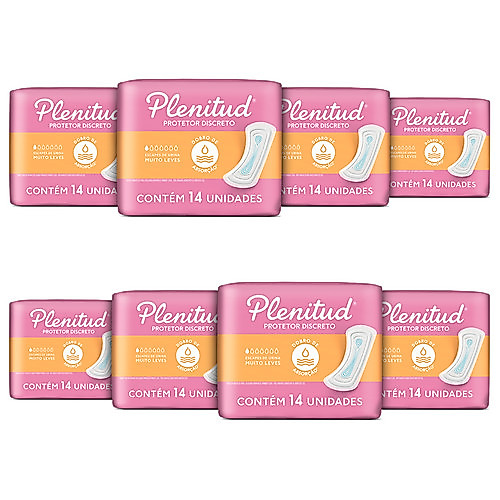 Kit 8 - Protetor Discreto Plenitud Femme para Escapes de Urina