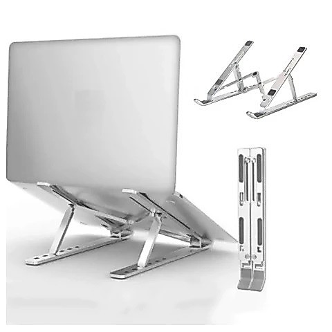 Suporte Para Notebook Base Dobrável de Alumínio Ergonômico Ajustável Fino Portátil