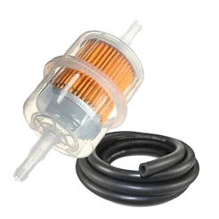 Kit Filtro Combustível Universal Moto Carburada + 25cm Mangueira Gasolina Cg Titan Fan 125 150