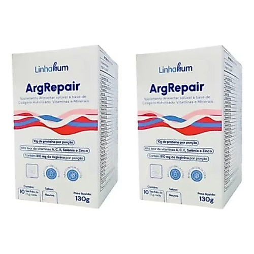 Kit 2 Cx Argrepair 130g Suplemento Cicatrização Pós Op Linhahum