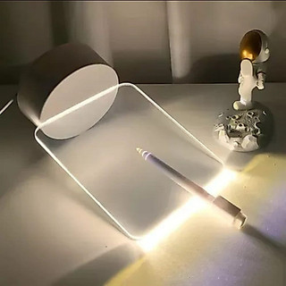 Luminária de Mesa Led 3d com Tela pra Escrever Mensagens Abajur Usb Decoração Quarto Sala