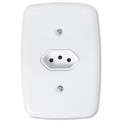 Tomada Ideale Pluzie 2P+T 20A com Placa 4x2 Branca
