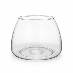 Vaso Redondo Largo Vidro Vaso Decor Casa Enfeites Mesa Sala