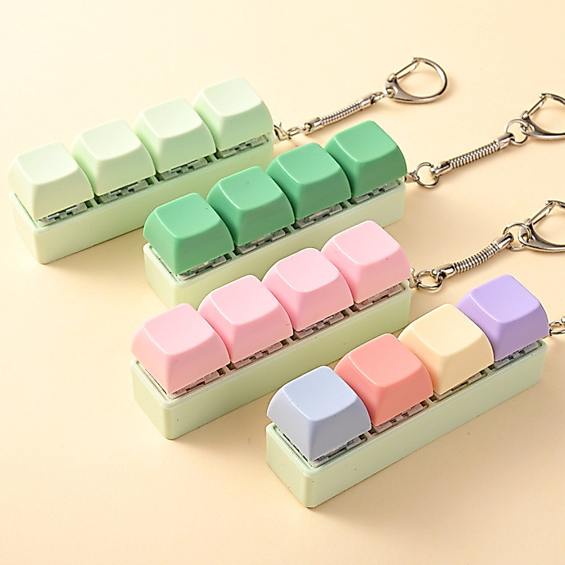 Macaron Teclado Fidget Chaveiro ASMR Clicky Interruptor Mecânico Brinquedo Alívio Do Estr…