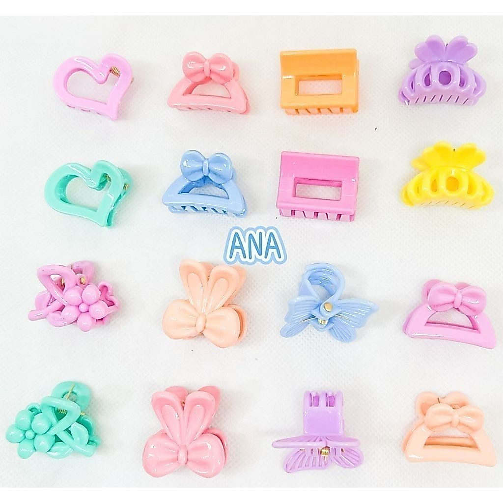 Kit com 12/24 Prendedores para Cabelo 2,5cm Colorido/Marrom Hair Acessórios Girl--GUI ANA