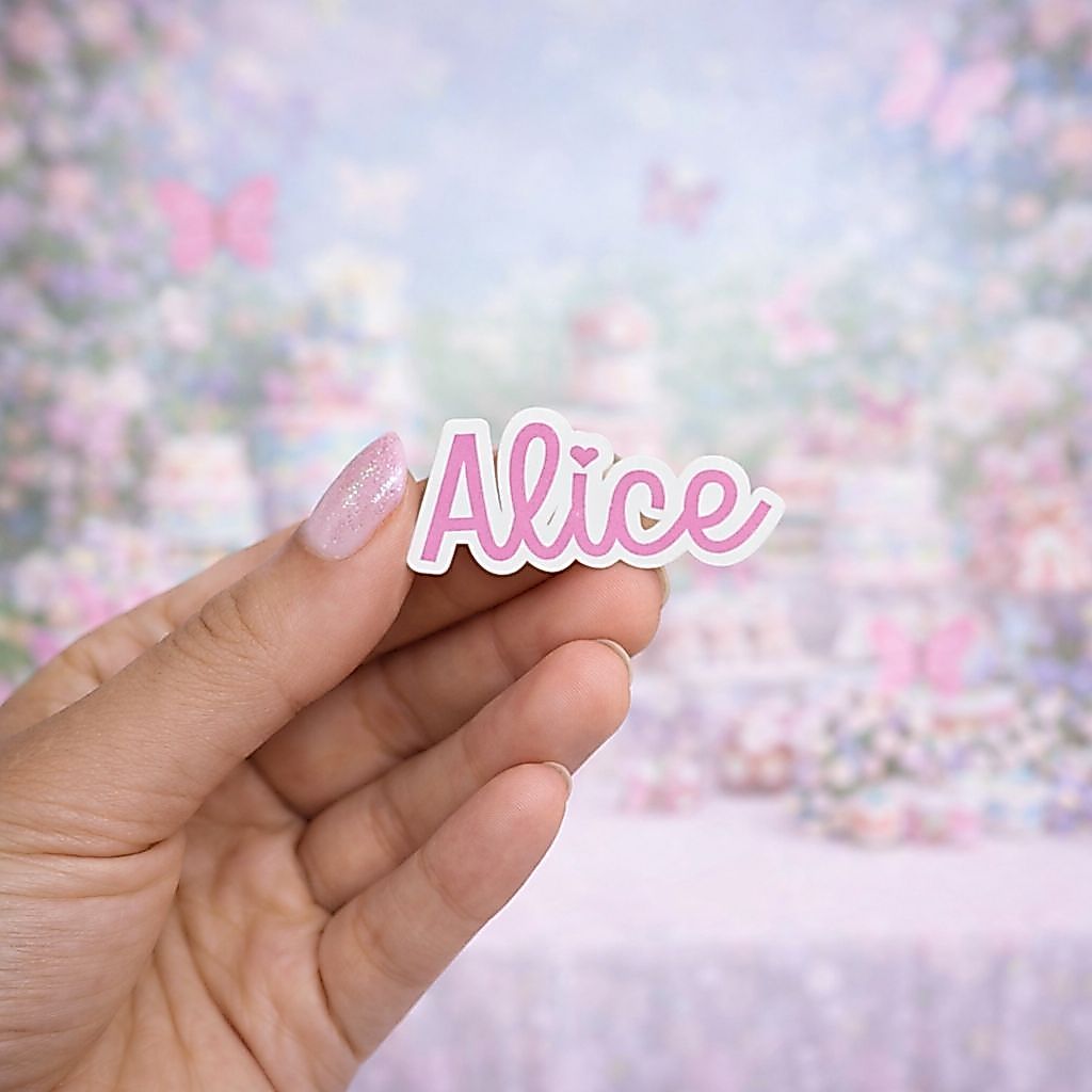 Aplique Nome Personalizado 3D para Lembrancinhas Festa Infantil | Caixinhas Acrílicas Tubete Latinha