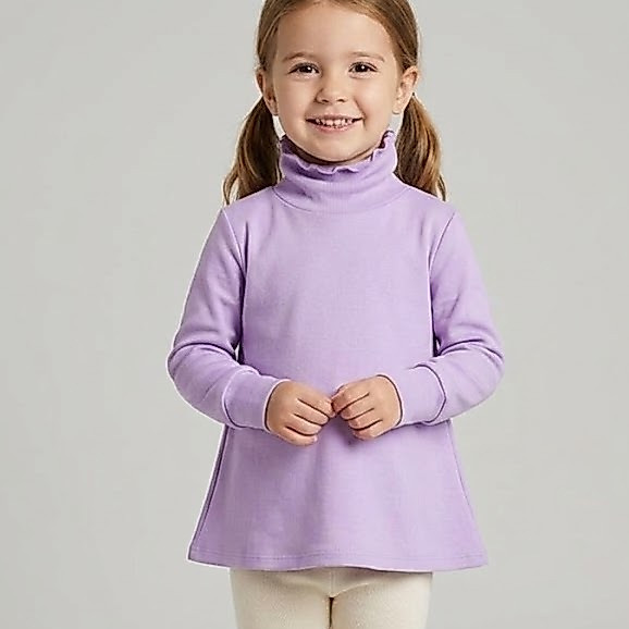 Blusa Moletom Infantil Flanelado Gola Alta Menina Inverno Blusa Frio
