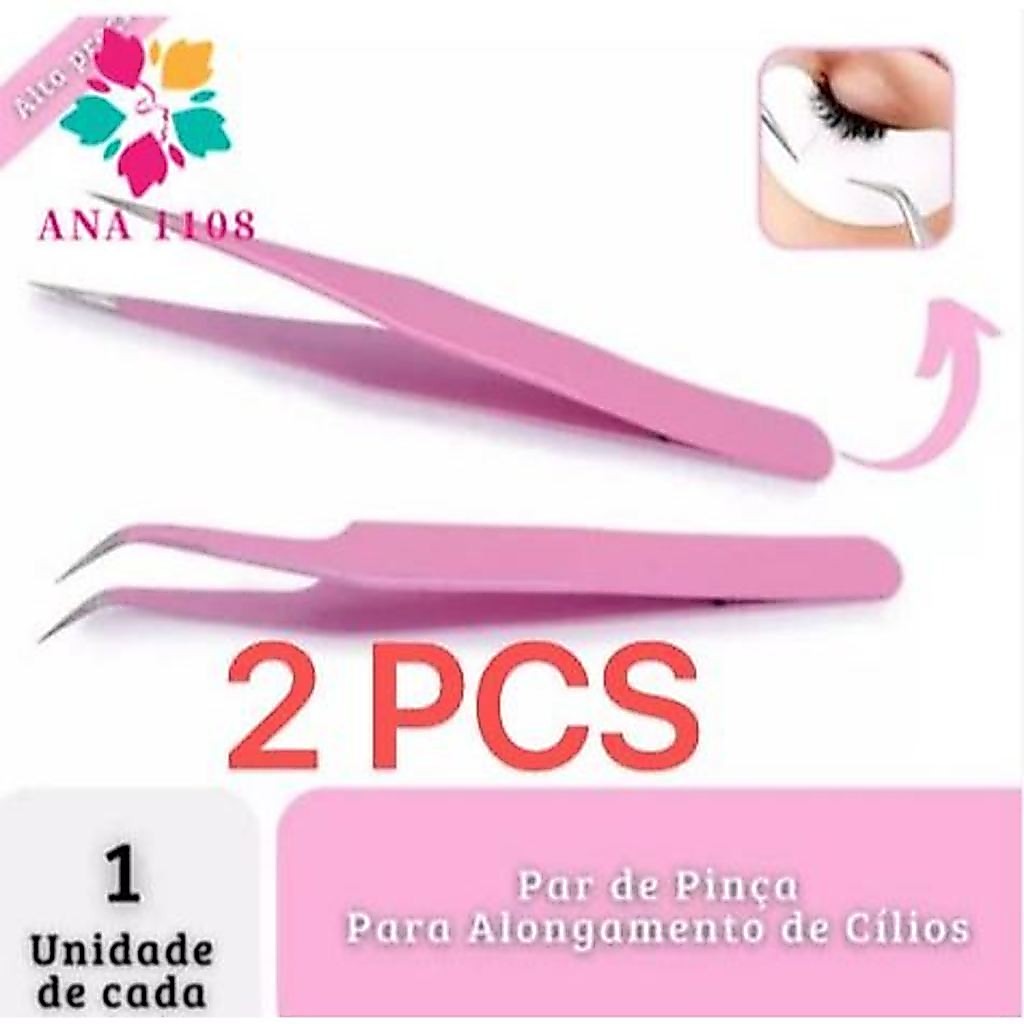 ANA1108 Kit 50 Pads + 50 Escovinhas extensao com aplicadores + 2 pincas kit para extensao de Cilios · foto 2