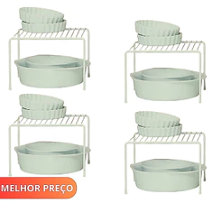 Kit Organizador Armário Cozinha Prateleira Aramado 4 un 22cm