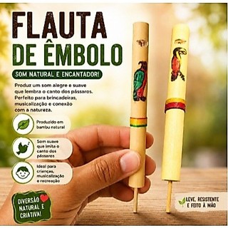 Instrumento Flauta Embolo Madeira Desenho Efeito Sonoro Percussão Contação Historia Som