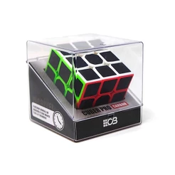 Cubo Mágico 3x3 Cuber PRO Fibra de Carbono Lubrificado com Estojo Acrílico