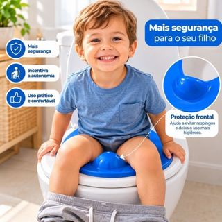 Assento Redutor Infantil Vaso Sanitário Privada Desfralde Rosa Azul Removível Anatômico Criança Menino Menina