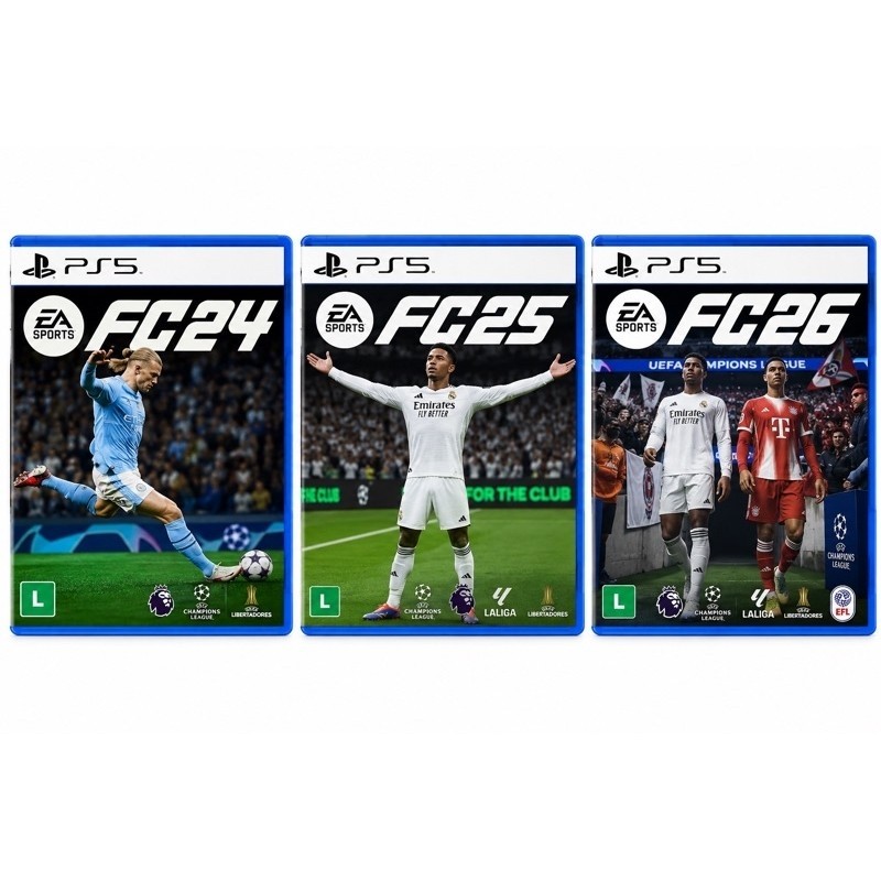 FC 24,25 e 26 PS5 Mídia Física Original | Jogo em CD | Futebol Realista EA Sports