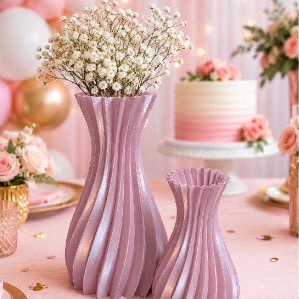Vaso Cachepot Espiral Origami Frisado | Decoração | Aniversário | Festa | Chá de bebê e revelação | Lembrancinha | Mesa