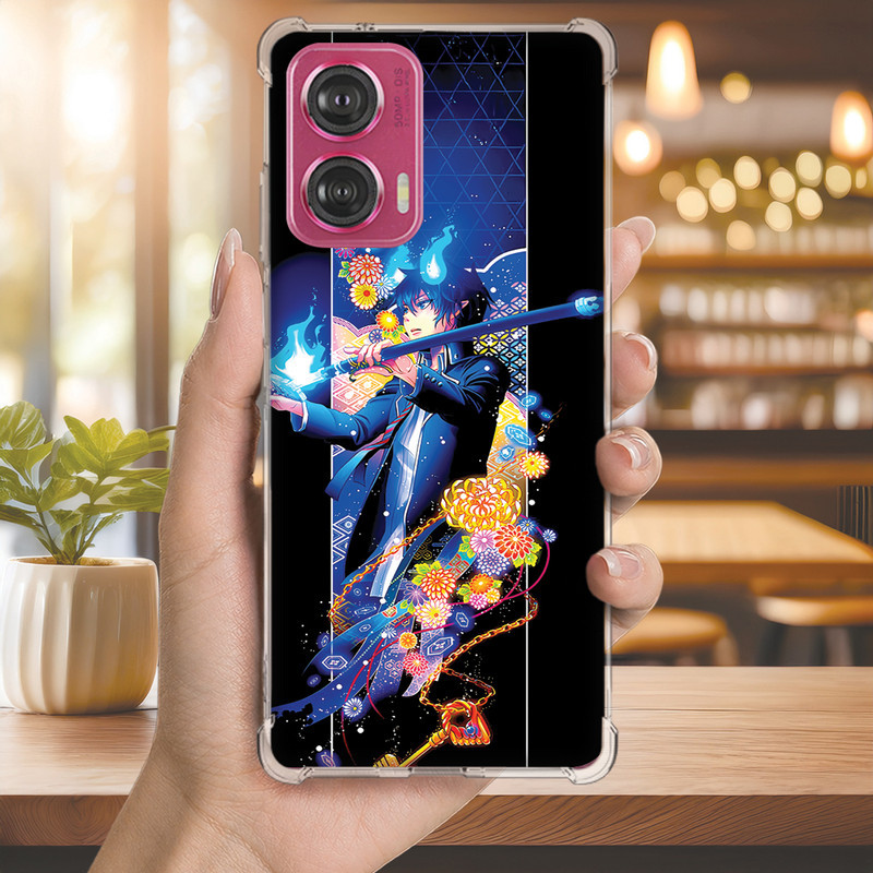 Capinha Capa (3432) BLUE EXORCIST ANIME para MOTO EDGE,50,ULTRA,PRO,FUSION,NEO,40,30,LITE,20,PLUS,G5S,G04,G,POWER,PLAY