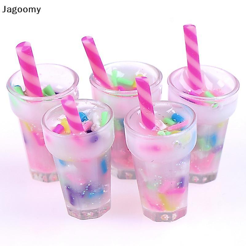 JAG 5 Peças 1 : 12 Casa De Bonecas Em Miniatura Creme Bebidas Garrafas Modelo Cozinha Comida OMY