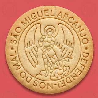 Cortador de Biscoito Oração São Miguel Arcanjo Amem Anjo Religioso