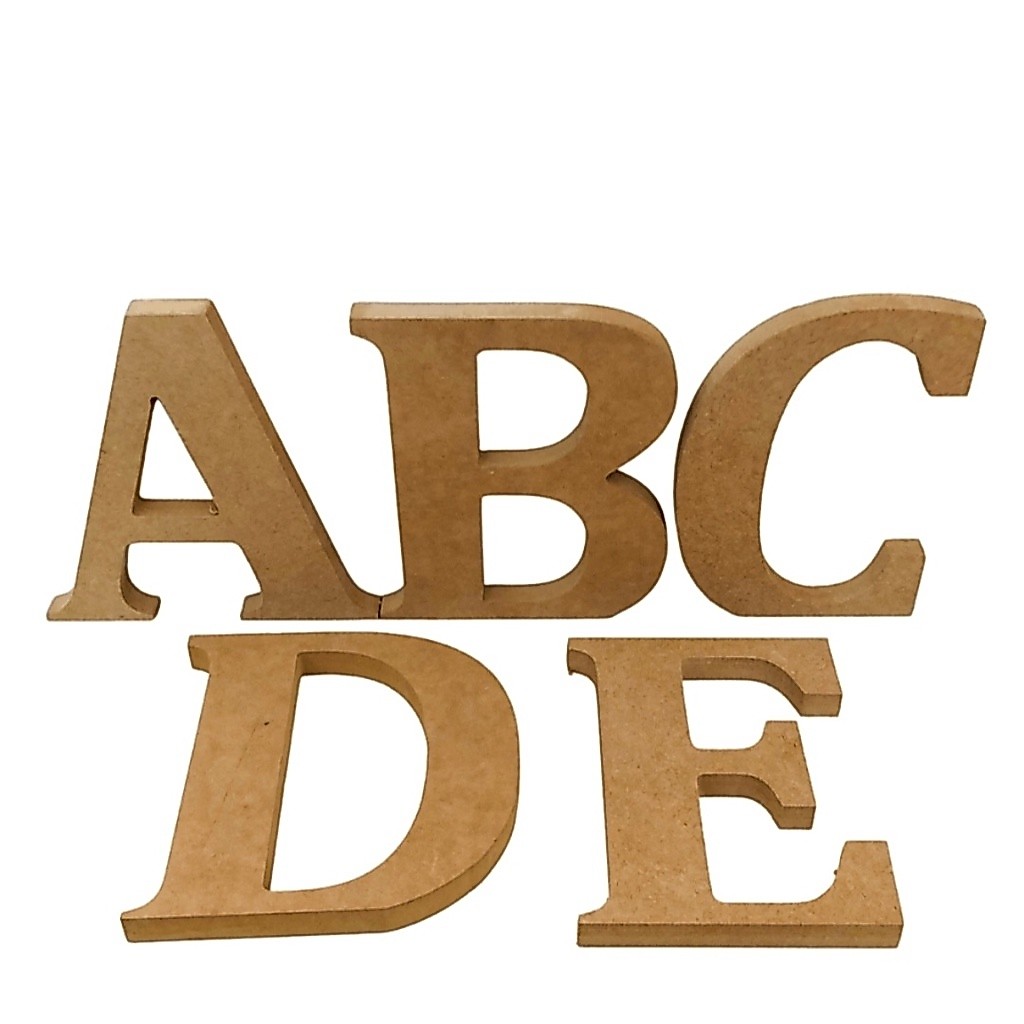 Letra em MDF 12 cm de altura  18 mm de profundidade Cru e Numeros Decoração Festa Mesa Fica Em Pè