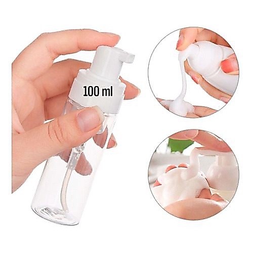 Frasco Pump para viagem limpador 100ML ou 50ml  facial Com Espuma Para Higienização de Cílios Sobrancelhas