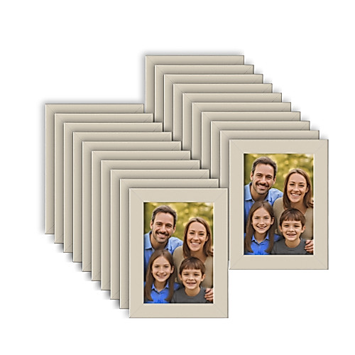 Kit Com 30 Porta Retrato A6 10x15cm Branco Com Vidro.