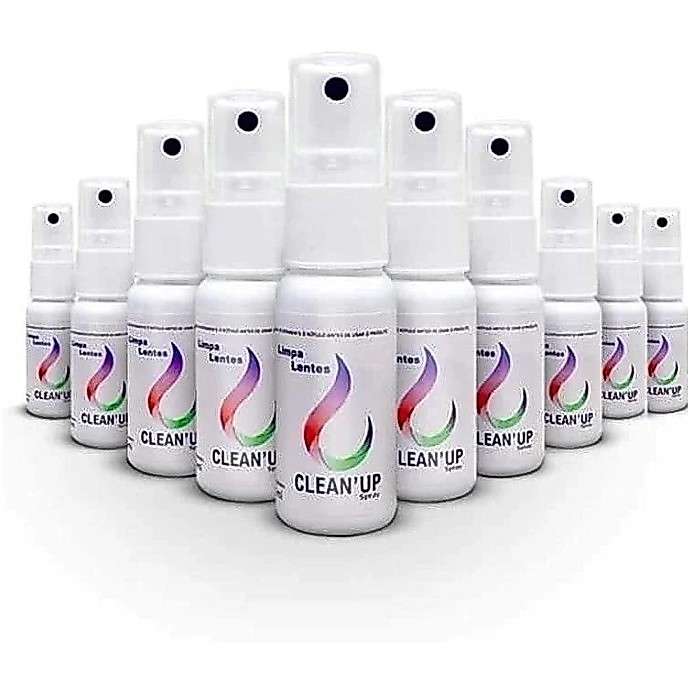 Kit 10 Limpa Lentes Atacado Clean Up 25ml Óculos Tv LCD Plasma Celular