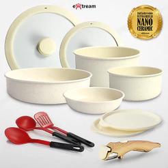 Jogo De Panelas Com Cabo Destacável Nano Ceramic Indução 12 Peças Extream - Fusion Duna